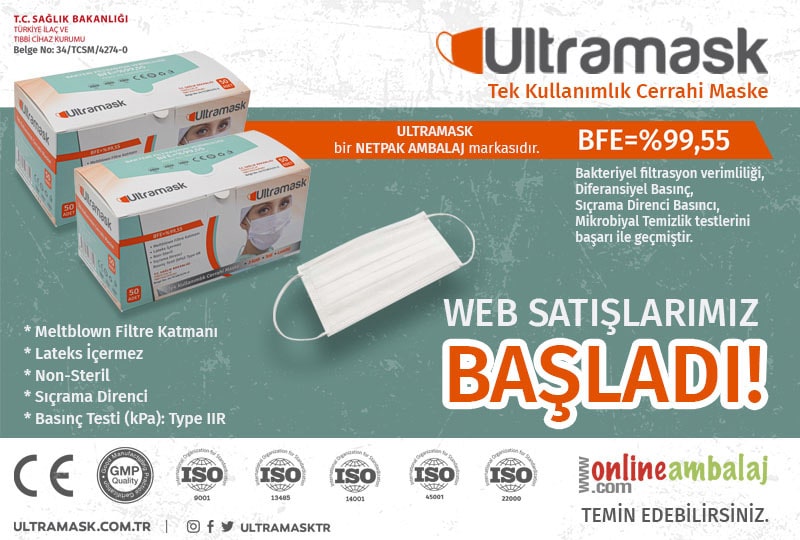 Netpak Bez Çantanın Markası Ultramask Cerrahi Maskenin Web Satışları Başladı!