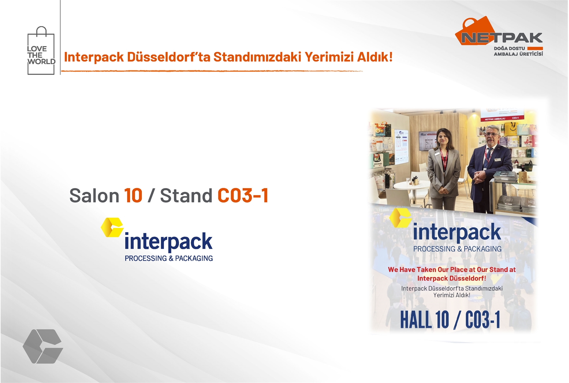 Interpack 2026 Düsseldorf’ta Standımızdaki Yerimizi Aldık!