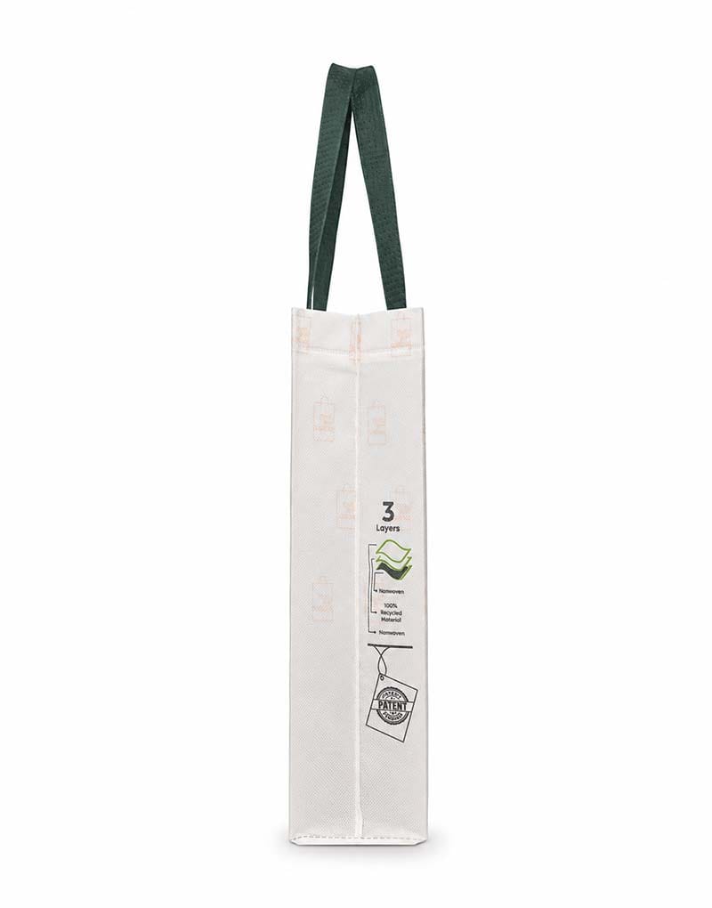 Neteco reusable bag side view and gusset detail